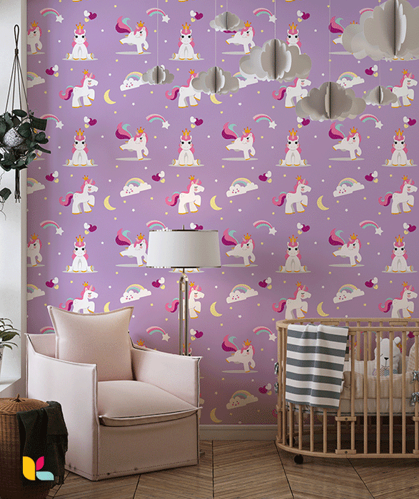 Papier Peint Enfant – Licornes Royales et Rêves Magiques