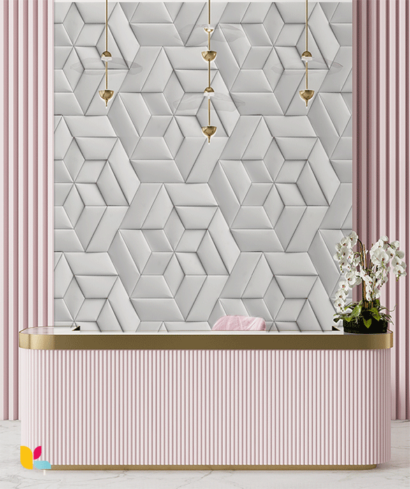 Papier Peint Géométrique 3D - Design Matelassé en Relief