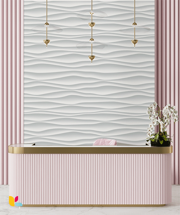 Papier Peint 3D Effet Vagues
