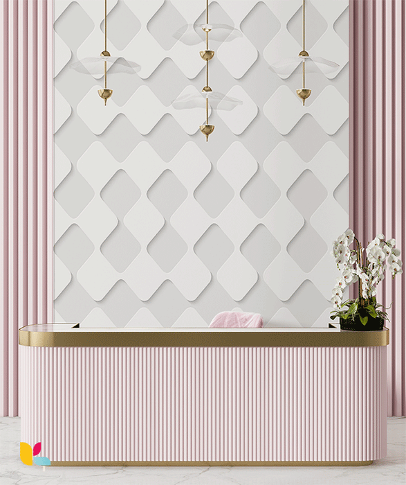 Papier peint 3D - Design géométrique en losanges