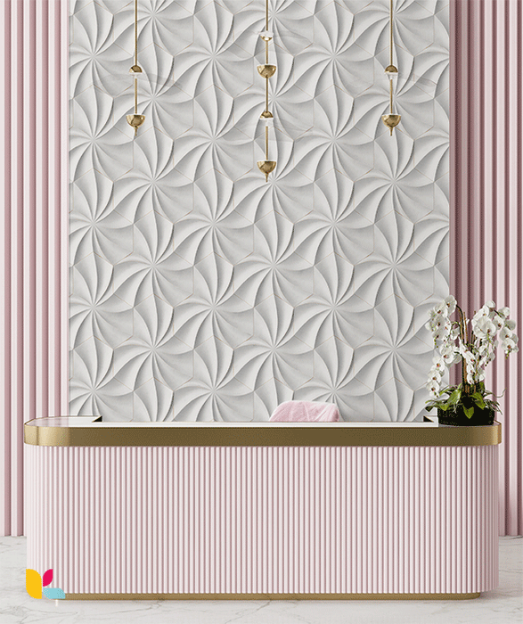 Papier Peint 3D Motif Géométrique Tourbillonnant