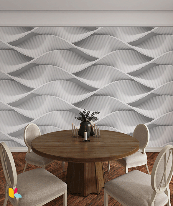 Papier Peint 3D Ondulations Linéaires