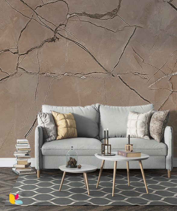 Papier Peint Effet Pierre Naturelle Beige