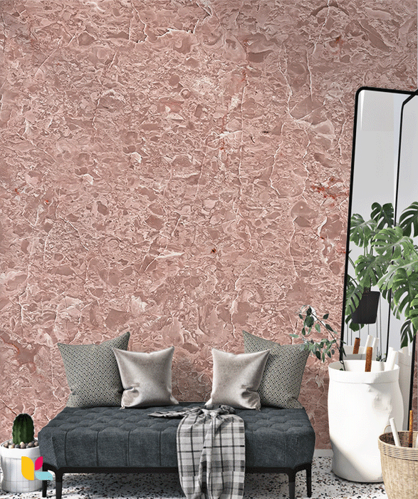 Papier Peint Effet Marbre Rose Antique