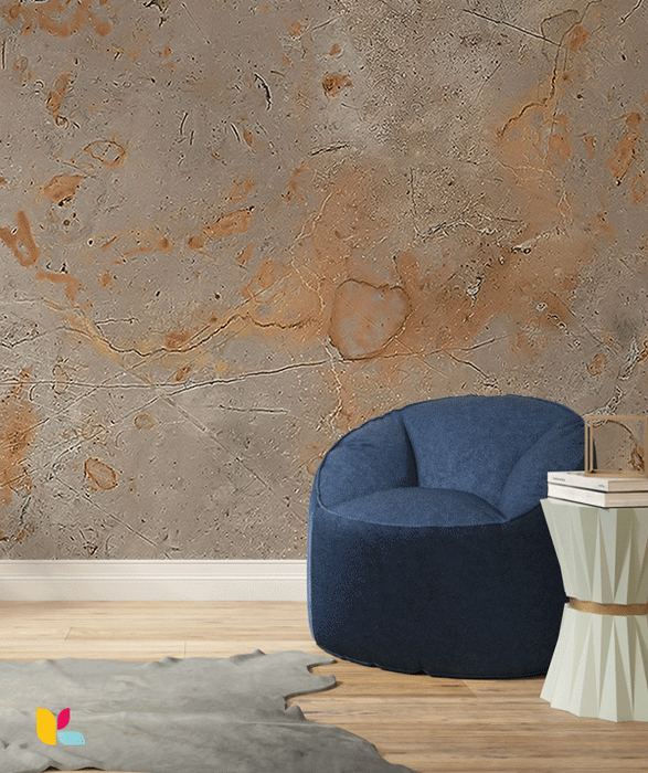 Papier Peint Effet Pierre Naturelle Beige Nuancé