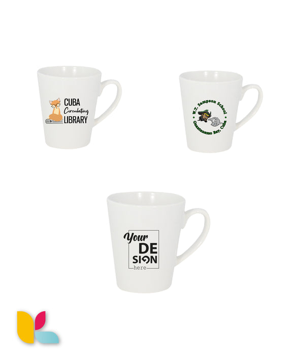 Mug blanc ovale à personnaliser