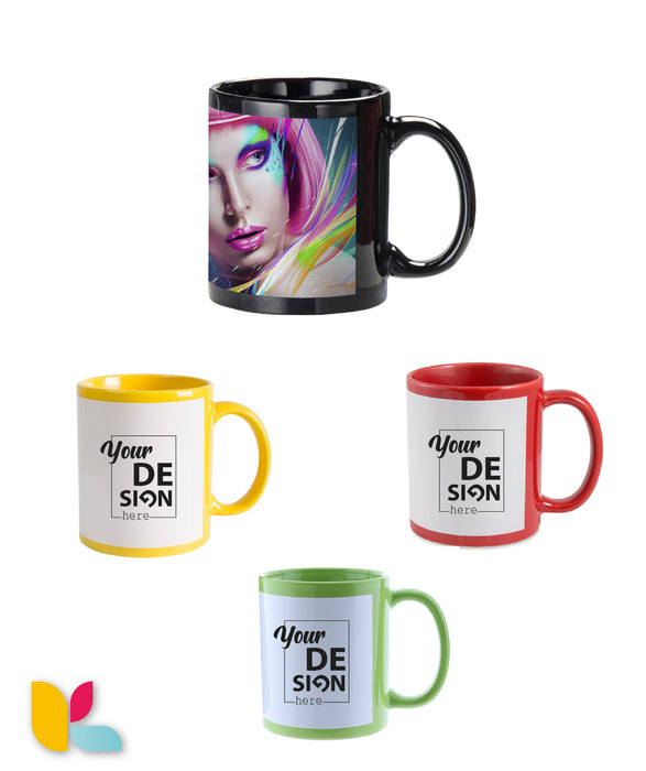 Mug en couleur avec zone imprimable à personnaliser