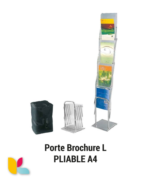 Porte brochure pliable L