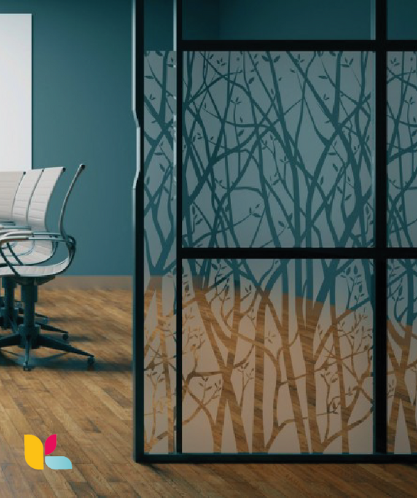 Film Dépoli Adhésif - Design Forêt INT530