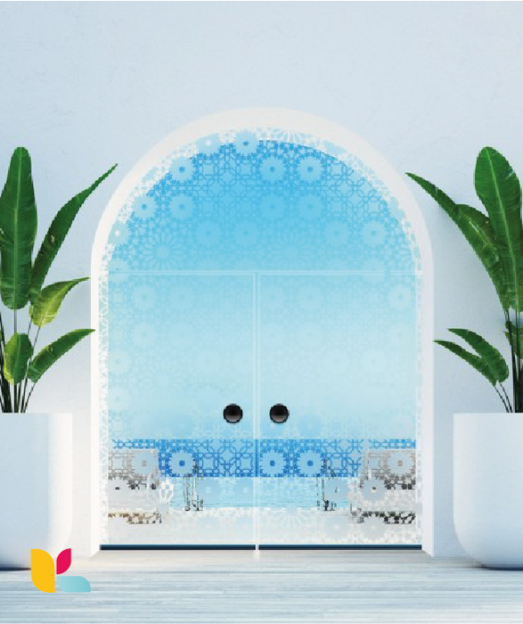 Film décoratif Reflectiv INT484 – Motif floral ajouré pour vitrage