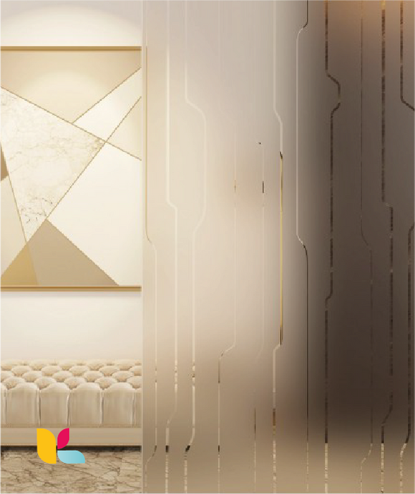 Film décoratif Réflective INT300 – Motif géométrique futuriste