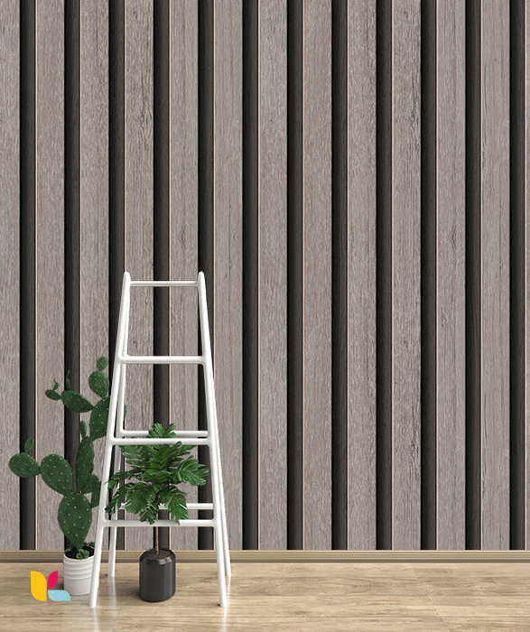 Papier Peint Effet Bois Gris – Élégance Moderne et Intemporelle
