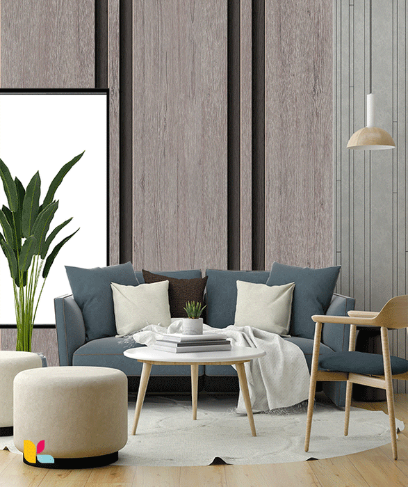 Papier Peint Effet Bois Gris Anthracite – Élégance et Modernité