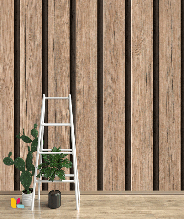 Papier Peint Effet Bardage Bois Naturel – Chaleur et Authenticité