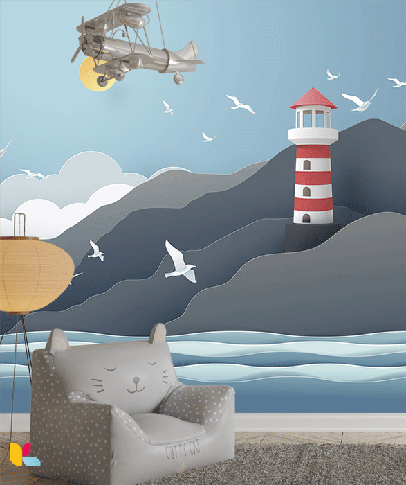 Illustration Artistique d’un Phare sur une Côte Rocheuse