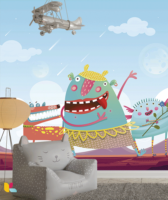 Illustration Fantaisiste de Créatures Loufoques
