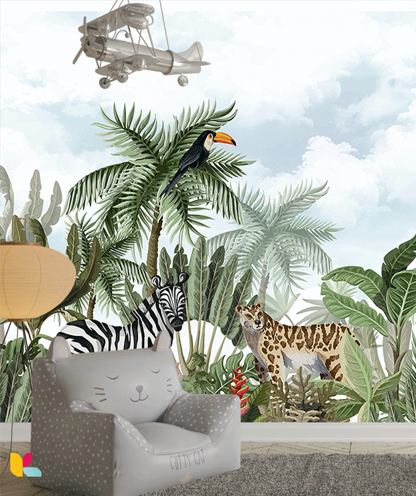 Ambiance Jungle Sauvage : Faune et Flore Exotiques en Harmonie