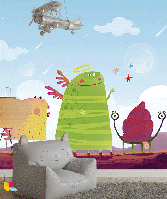 Illustration Fantastique de Créatures Amicales