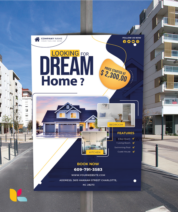 Custom advertising post cover