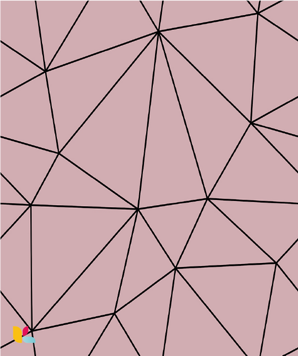 Papier peint géométrique rose et noir - Design moderne et élégant