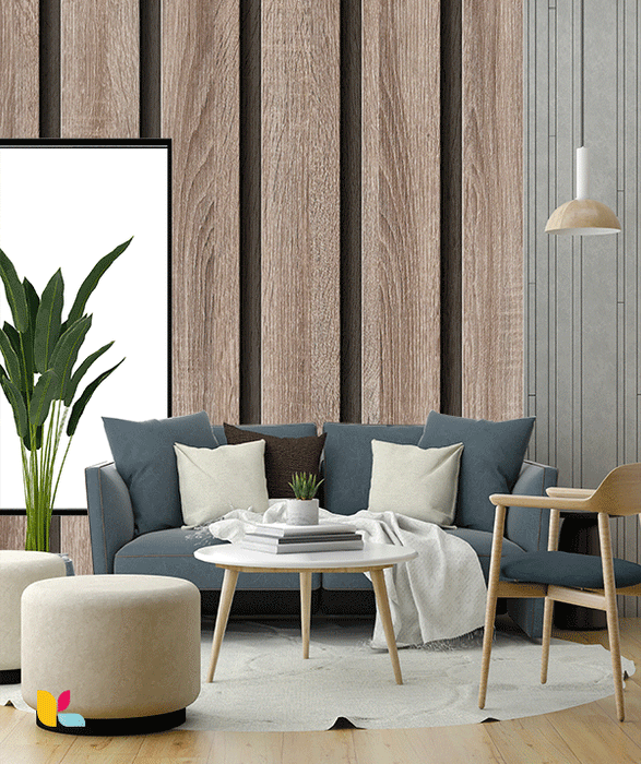 Papier Peint Effet Bois Naturel Gris – Élégance et Sobriété