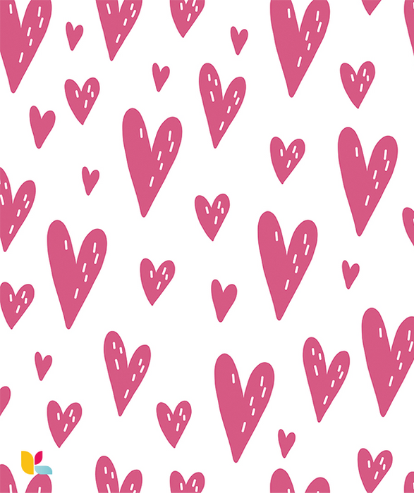 Papier Peint Cœurs Roses – Ambiance Romantique et Tendre