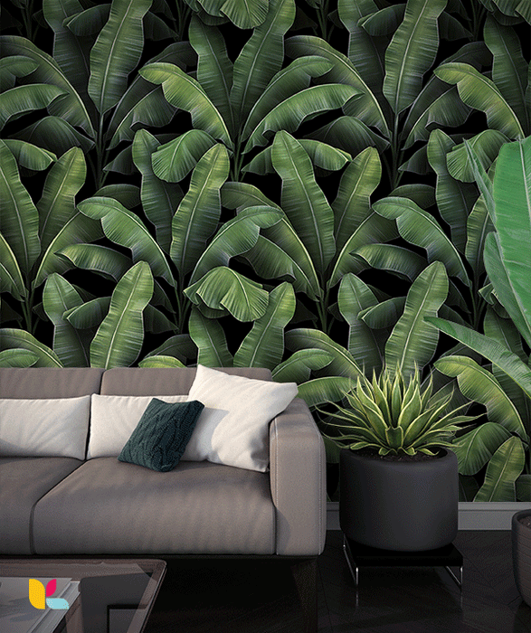 Papier Peint Feuilles Tropicales - Design Exotique et Naturel