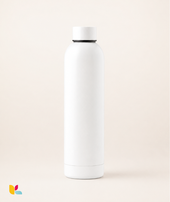 Gourde en inox blanche personnalisable – 500 ml