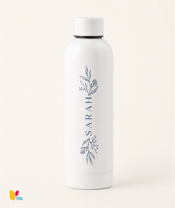 Gourde en inox blanche personnalisable – 500 ml