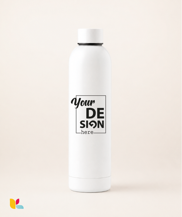 Gourde en inox blanche personnalisable – 500 ml