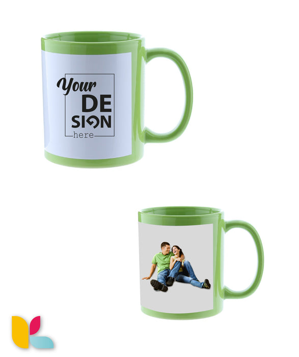 Mug en couleur avec zone imprimable à personnaliser