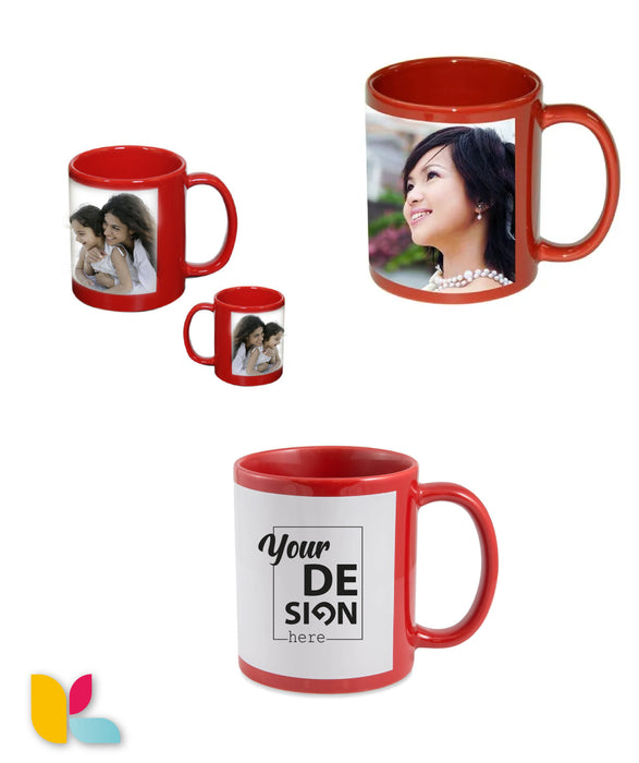 Mug en couleur avec zone imprimable à personnaliser