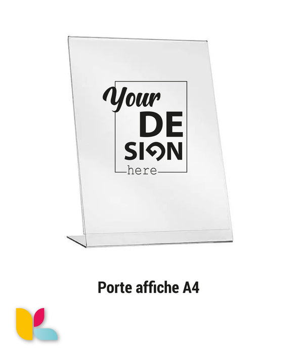 Porte-Affiche Plexi L - Format A4 - Élégance et Polyvalence