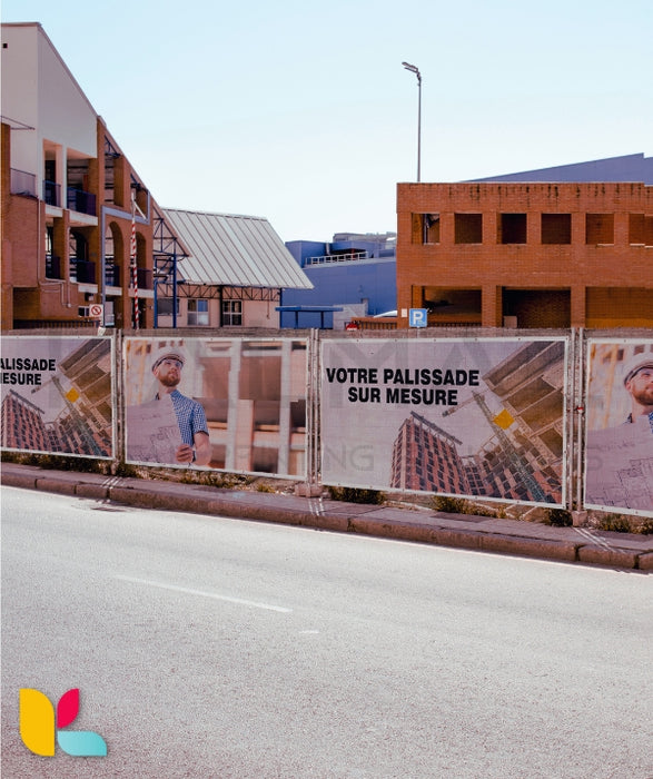 Habillage de palissade de chantier