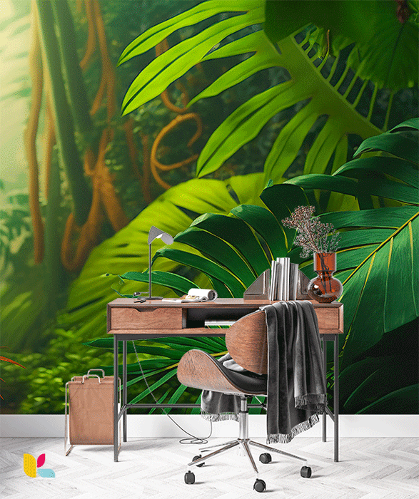 Papier Peint Jungle Luxuriante - Feuilles Tropicales en Haute Définition