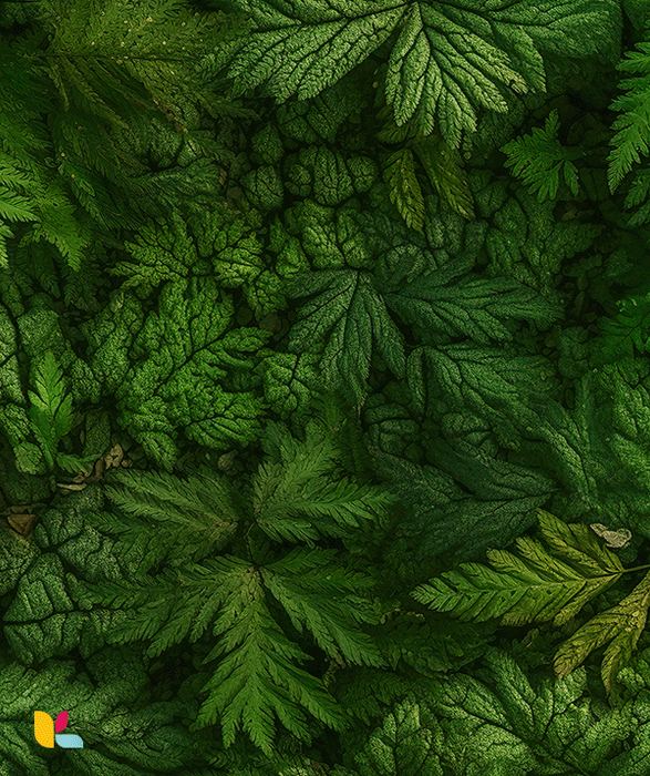 Papier peint mur végétal - Nature luxuriante et fraîcheur apaisante