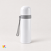 Thermos blanc D314-3 de 350 ml avec dragonne grise, vue studio — Kalmaz